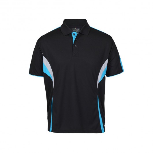 Black Aqua Grey Coolabah Polo Shirts